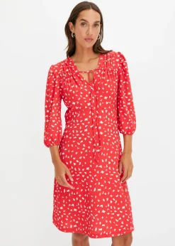 bonprix bonprix Vestido de punto con línea en A fresa Best