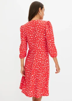 bonprix bonprix Vestido de punto con línea en A fresa Best