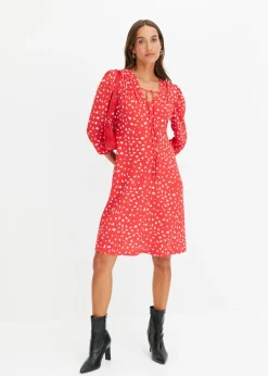 bonprix bonprix Vestido de punto con línea en A fresa Best