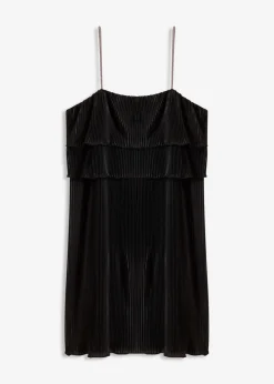 bonprix bonprix Vestido de punto con plisado Negro