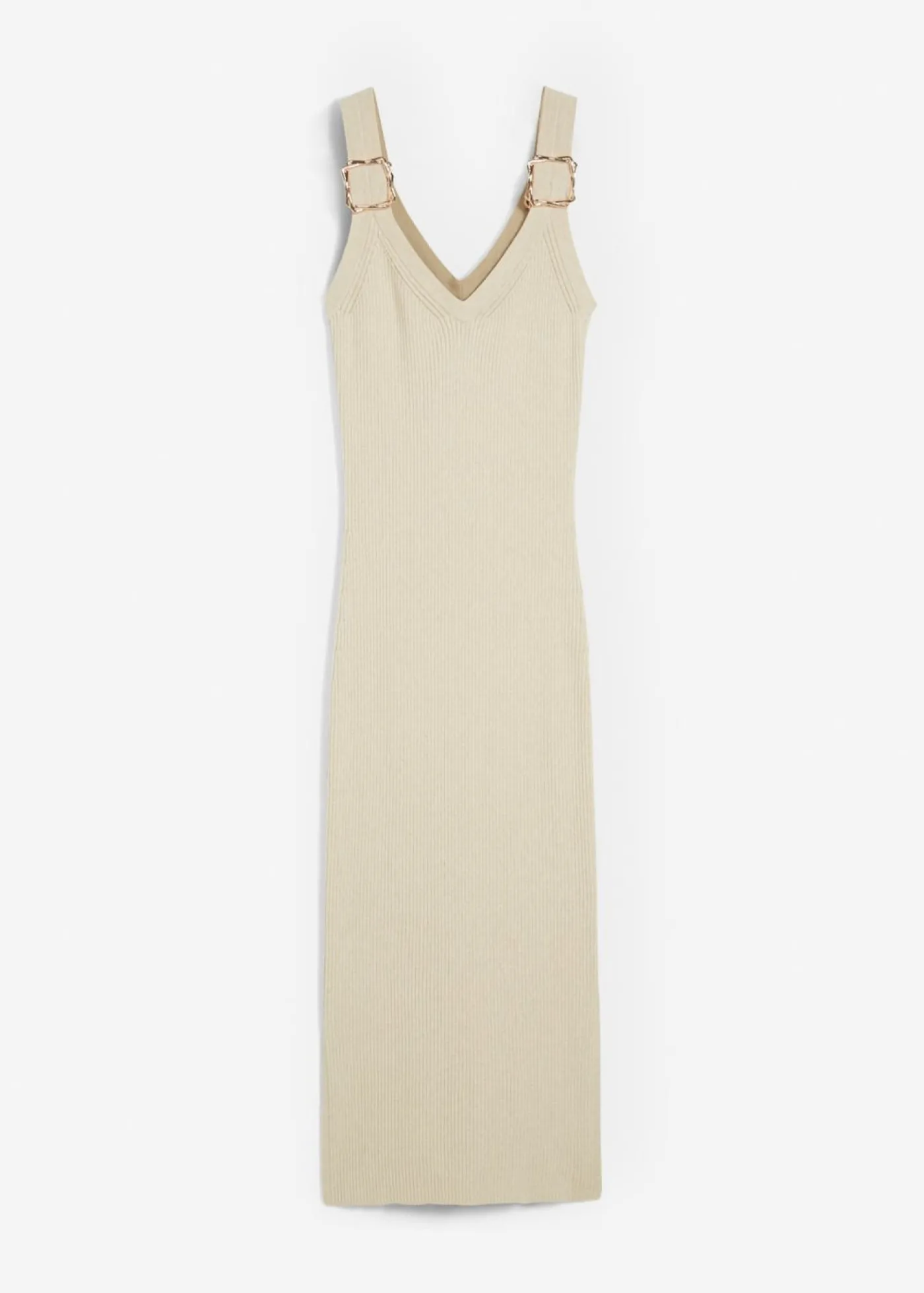 bonprix bonprix Vestido de punto con seda Arena jaspeado Sale