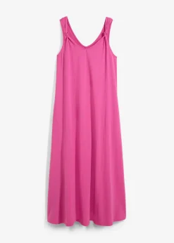 bonprix bonprix Vestido de punto de algodón puro fucsia Outlet