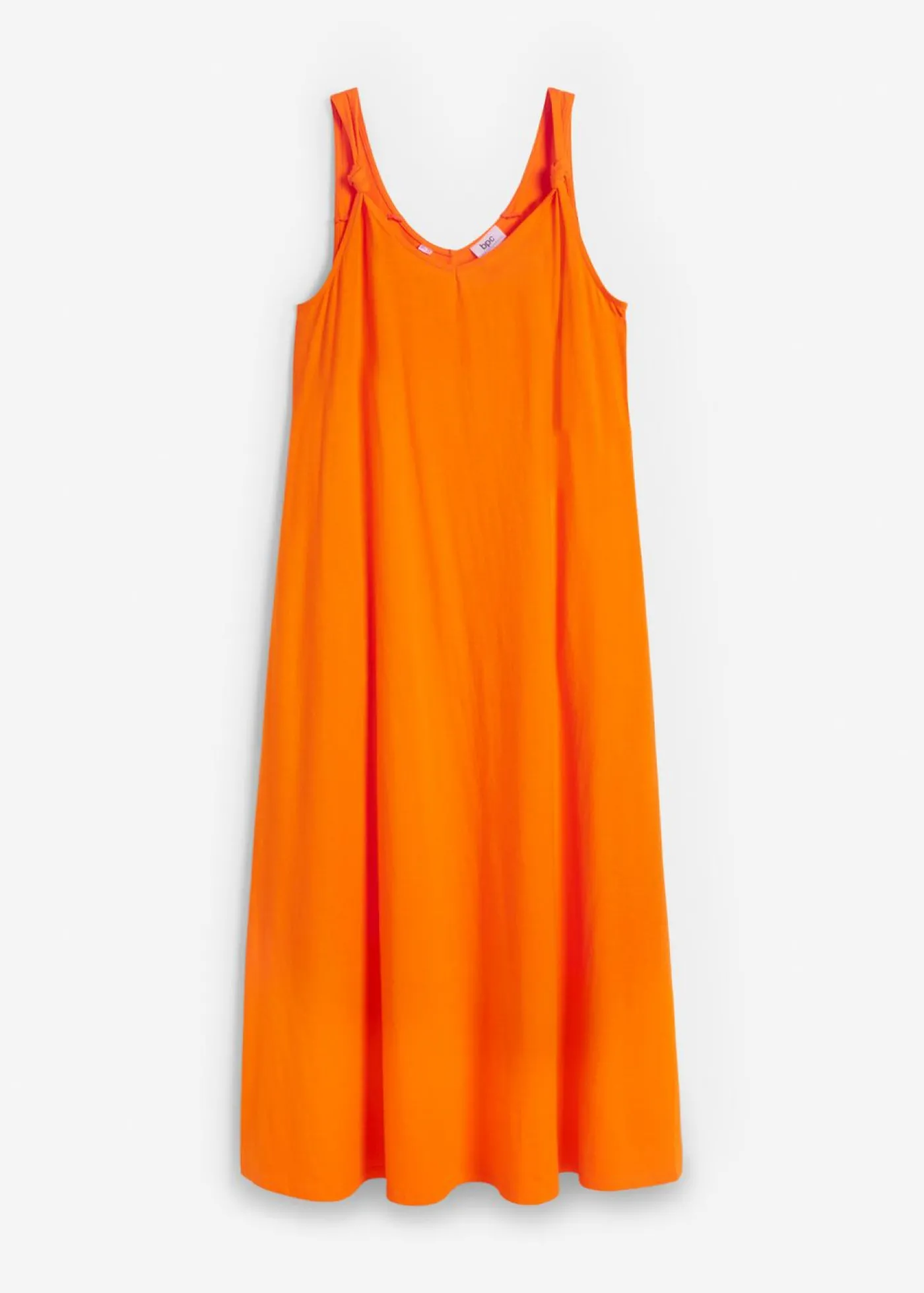 bonprix bonprix Vestido de punto de algodón puro Naranja cálido Outlet