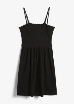 bonprix bonprix Vestido de punto de algodón orgánico puro Negro Sale