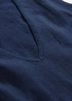 bonprix bonprix Vestido de punto de algodón puro Azul marino Clearance