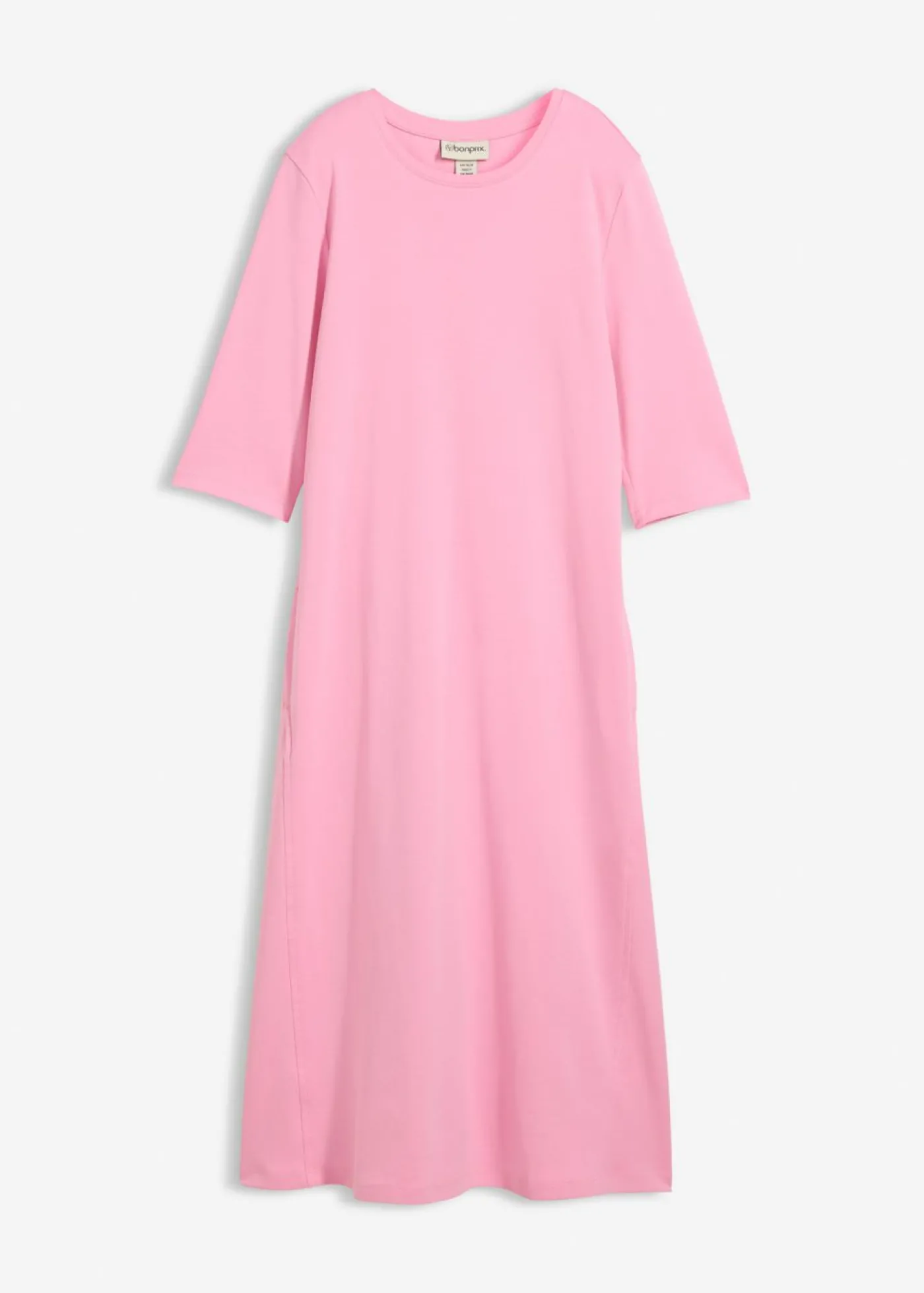 bonprix bonprix Vestido de punto de algodón grueso Rosa Outlet