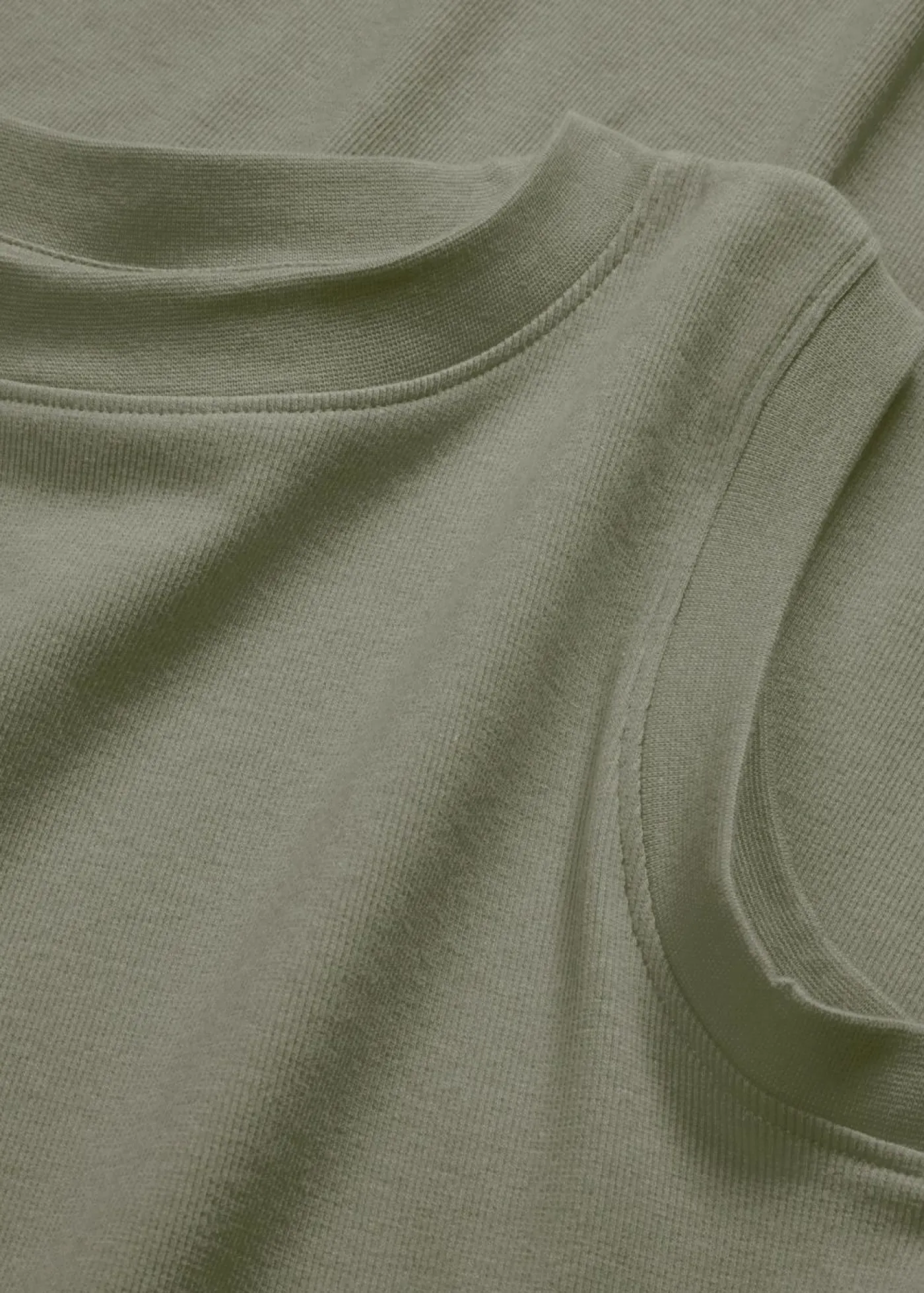 bonprix bonprix Vestido de punto de algodón con elástico Verde oliva Sale