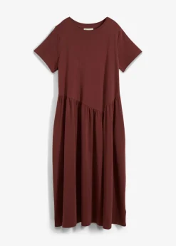 bonprix bonprix Vestido de punto de algodón orgánico puro Café Outlet