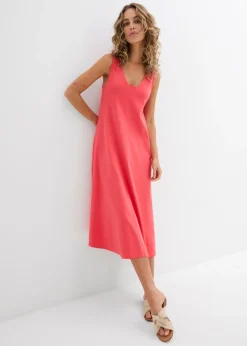 bonprix bonprix Vestido de punto de algodón orgánico puro rosa paraíso Discount