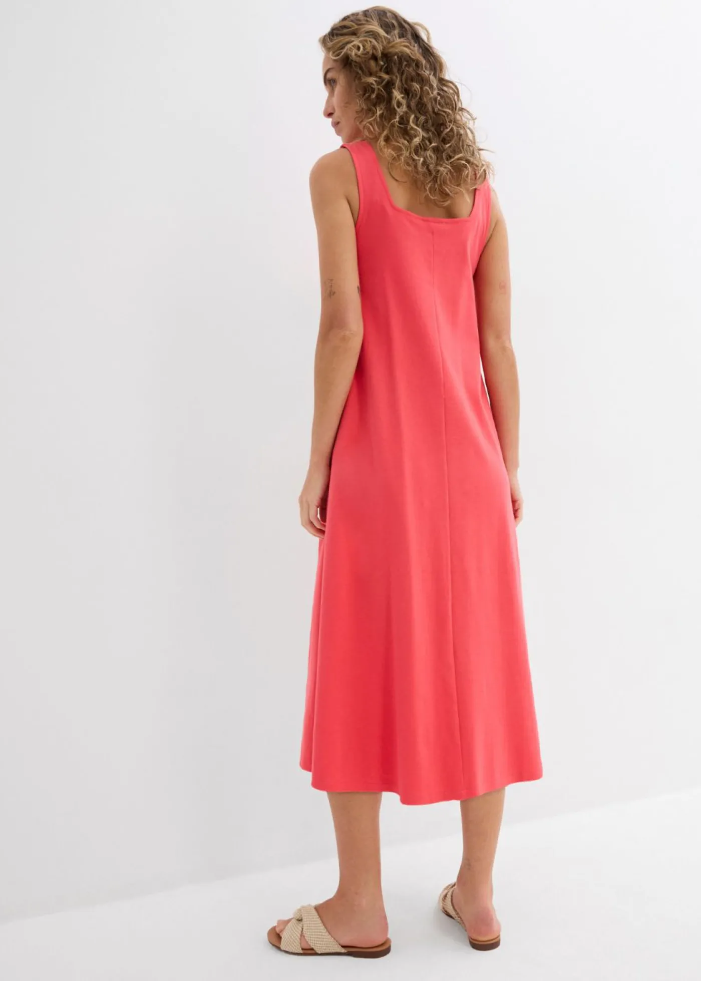 bonprix bonprix Vestido de punto de algodón orgánico puro rosa paraíso Discount