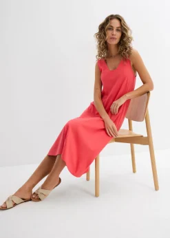 bonprix bonprix Vestido de punto de algodón orgánico puro rosa paraíso Discount