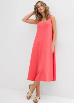 bonprix bonprix Vestido de punto de algodón orgánico puro rosa paraíso Discount