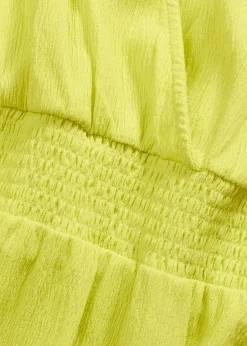 bonprix bonprix Vestido de punto de crepé ligero Amarillo cítrico New