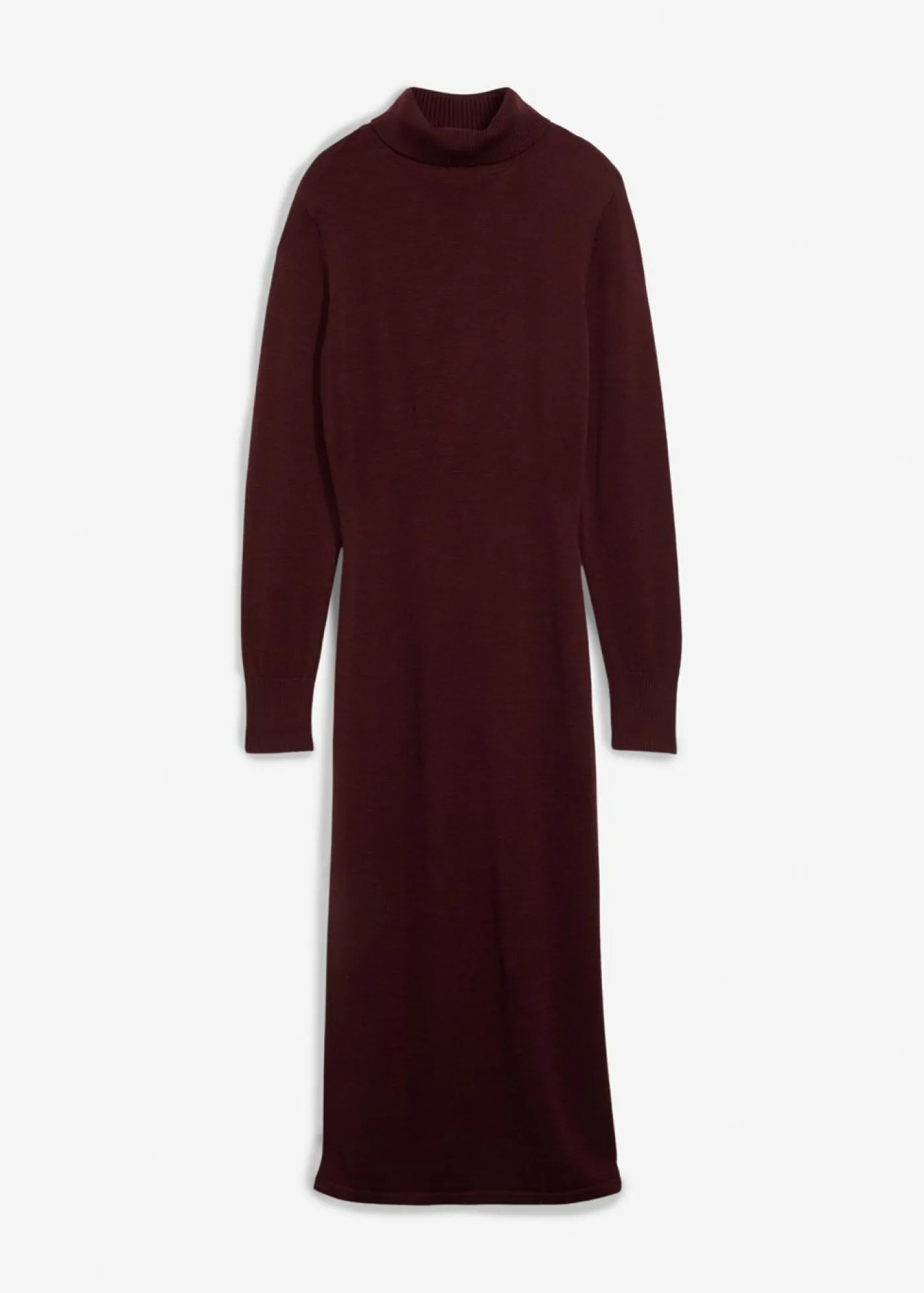 bonprix bonprix Vestido de punto de lana merina rojo burdeos Clearance
