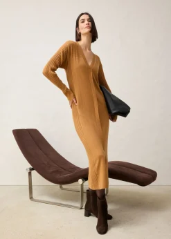 bonprix bonprix Vestido de punto de lana merina Avellana Sale