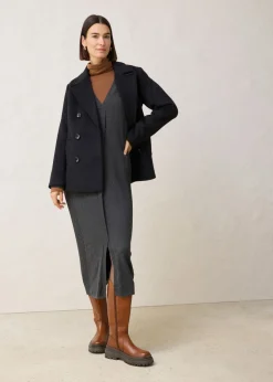 bonprix bonprix Vestido de punto de lana merina Antracita jaspeado Best