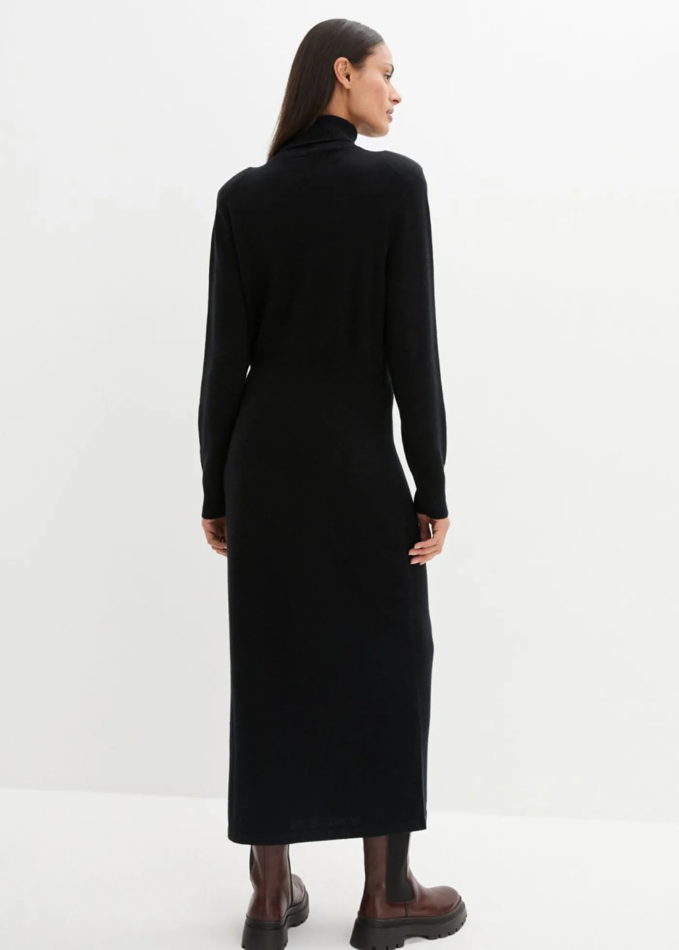 bonprix bonprix Vestido de punto de lana merina Negro Sale