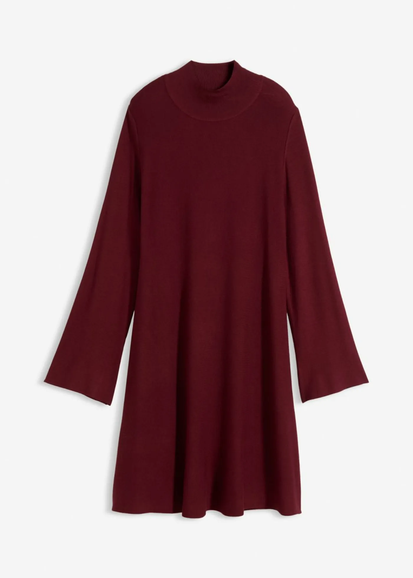 bonprix bonprix Vestido de punto de mezcla de viscosa con línea en A rojo avellana Online