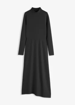 bonprix bonprix Vestido de punto de mezcla de modal suave Negro