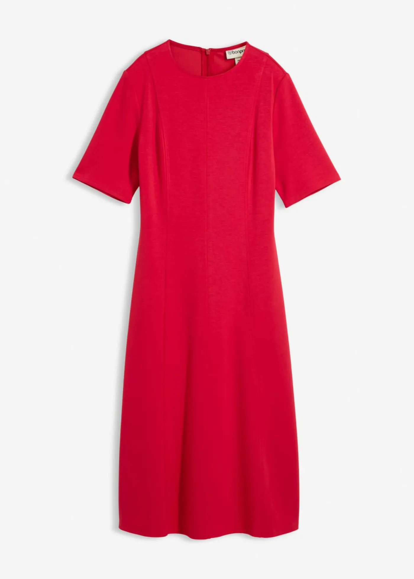bonprix bonprix Vestido de punto de mezcla de viscosa fluida Rojo Discount