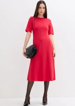 bonprix bonprix Vestido de punto de mezcla de viscosa fluida Rojo Discount