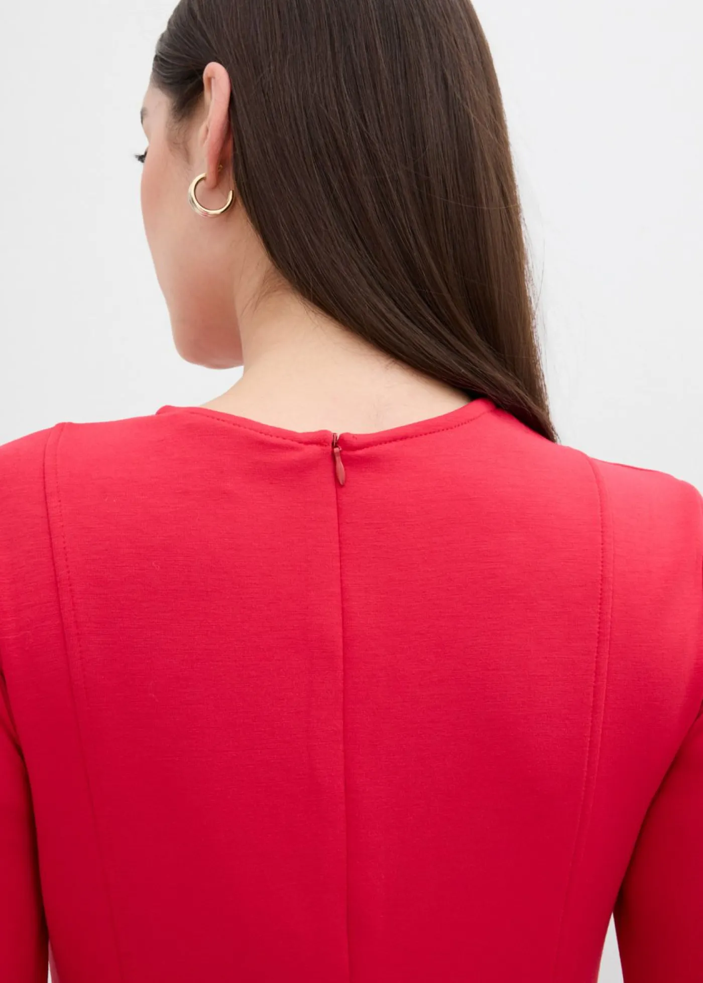 bonprix bonprix Vestido de punto de mezcla de viscosa fluida Rojo Discount