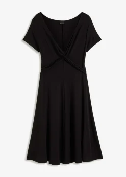 bonprix bonprix Vestido de punto de mezcla de viscosa Negro Outlet