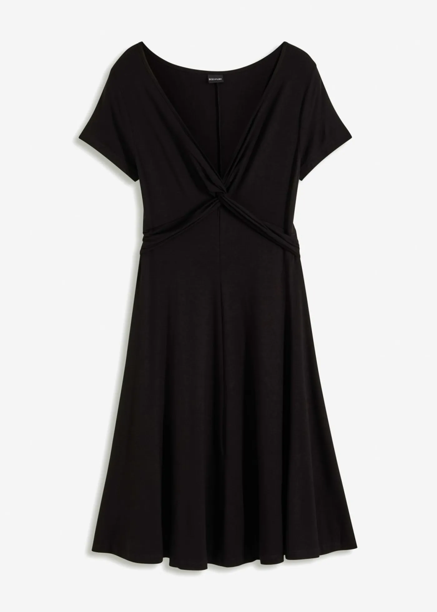 bonprix bonprix Vestido de punto de mezcla de viscosa Negro Outlet