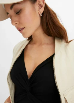 bonprix bonprix Vestido de punto de mezcla de viscosa Negro Outlet