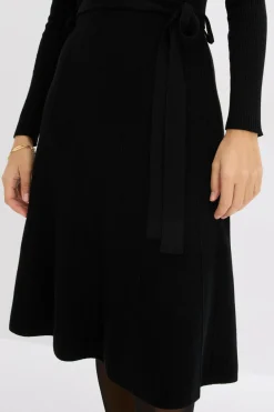 bonprix bonprix Vestido de punto de mezcla de viscosa Negro Outlet