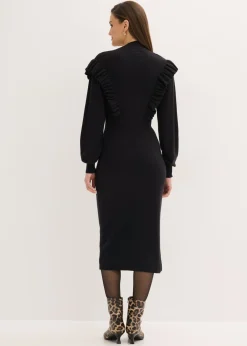 bonprix bonprix Vestido de punto de mezcla de viscosa Negro Sale