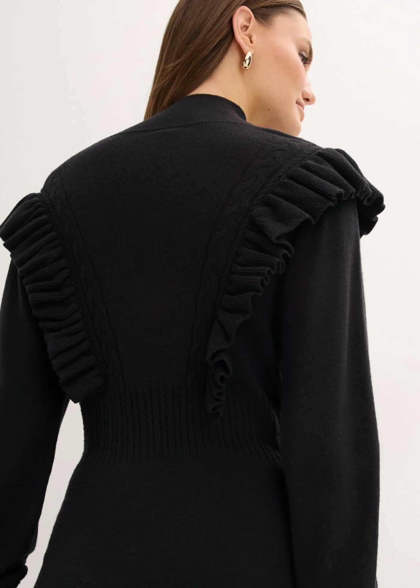bonprix bonprix Vestido de punto de mezcla de viscosa Negro Sale