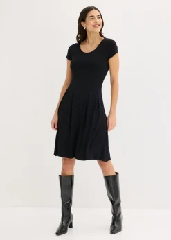 bonprix bonprix Vestido de punto de mezcla de viscosa Negro Discount