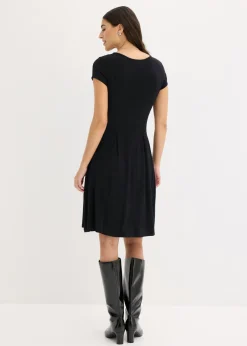 bonprix bonprix Vestido de punto de mezcla de viscosa Negro Discount
