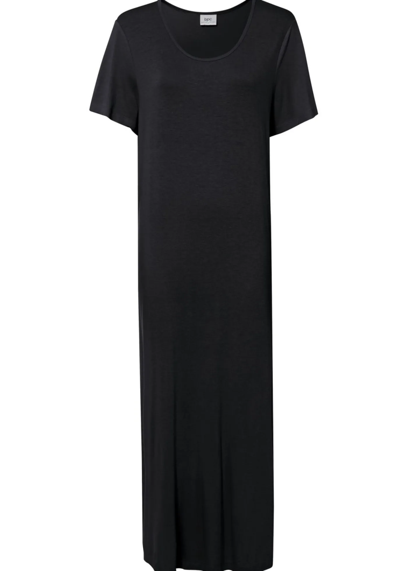 bonprix bonprix Vestido de punto de mezcla de viscosa fluida Negro Discount