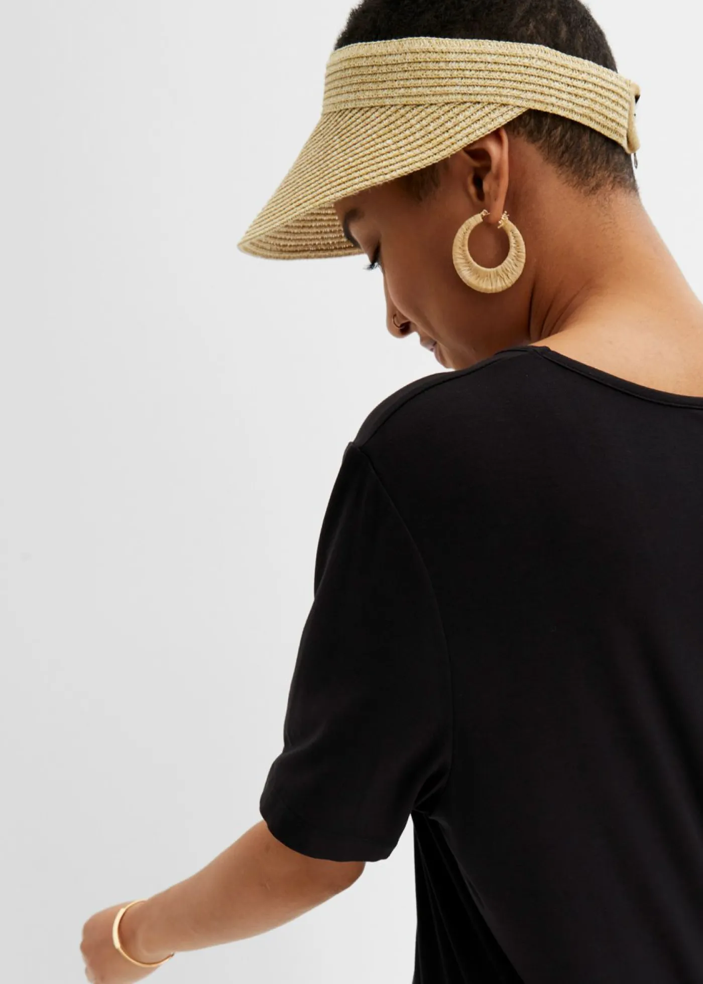 bonprix bonprix Vestido de punto de mezcla de viscosa fluida Negro Discount