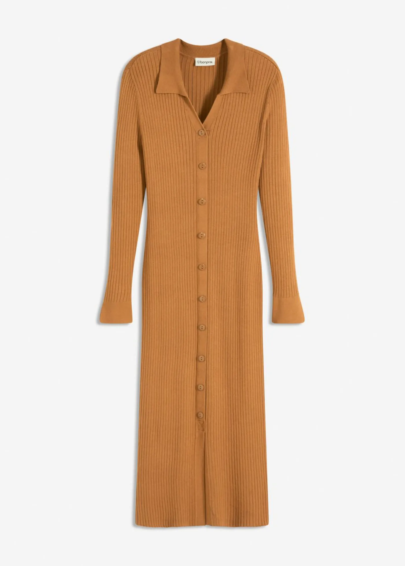 bonprix bonprix Vestido de punto de mezcla de viscosa suave Avellana Online