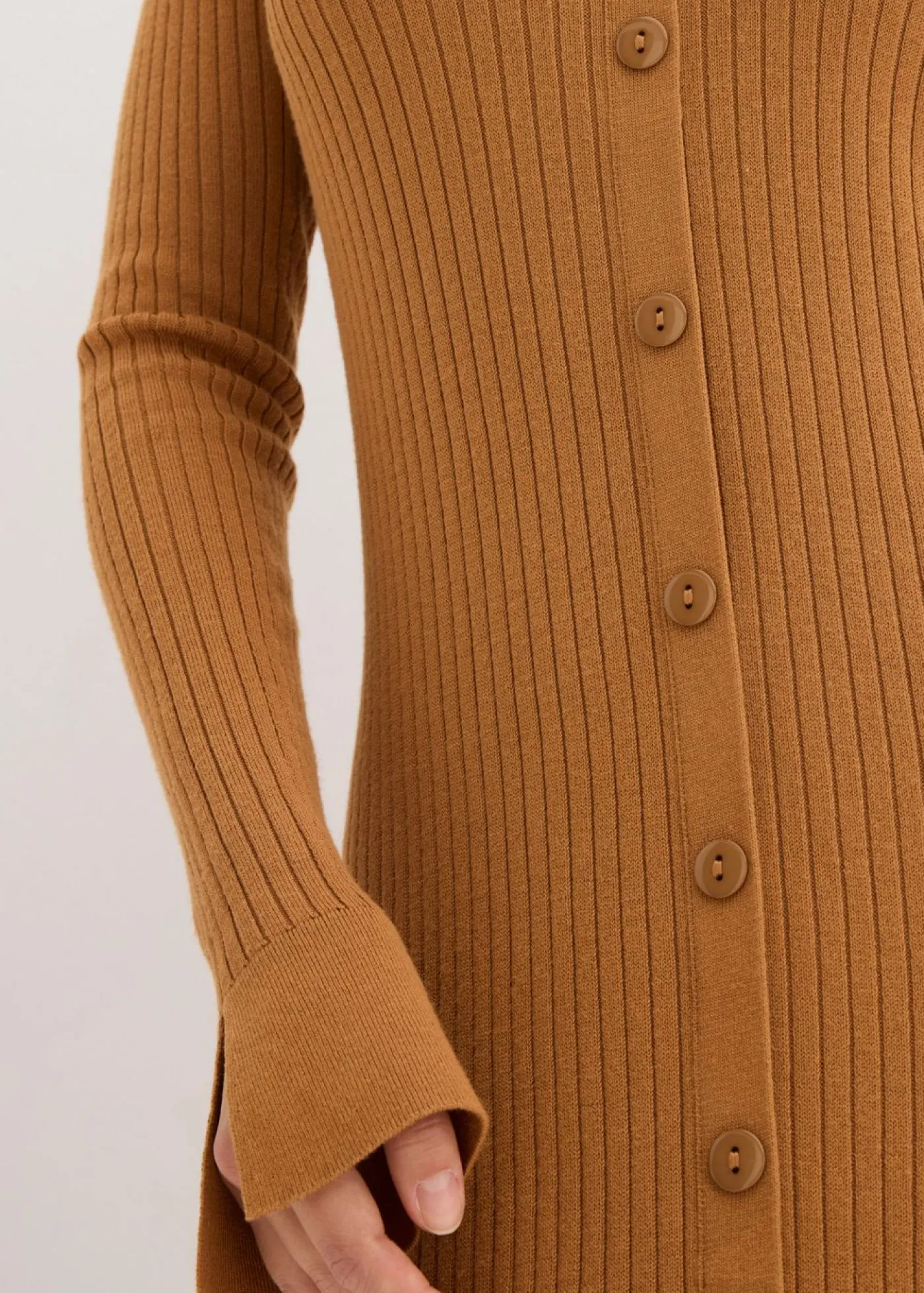bonprix bonprix Vestido de punto de mezcla de viscosa suave Avellana Online