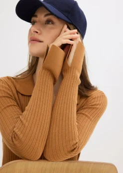bonprix bonprix Vestido de punto de mezcla de viscosa suave Avellana Online