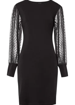 bonprix bonprix Vestido de punto de mezcla de viscosa Negro Outlet