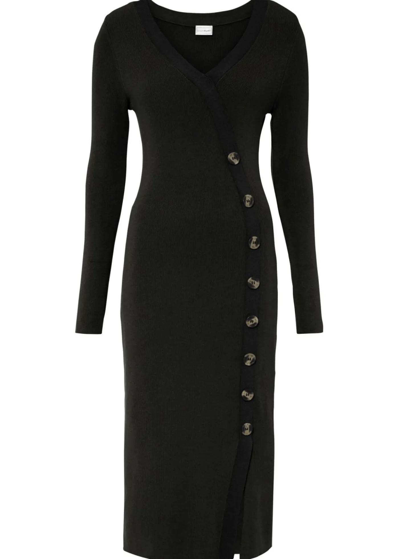 bonprix bonprix Vestido de punto de mezcla de viscosa Negro Sale
