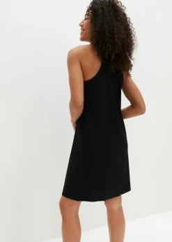 bonprix bonprix Vestido de punto de mezcla de lyocell fluido Negro Clearance