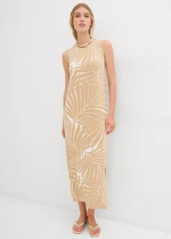 bonprix bonprix Vestido de punto de mezcla de viscosa fluida blanco lana-beige nuevo Discount