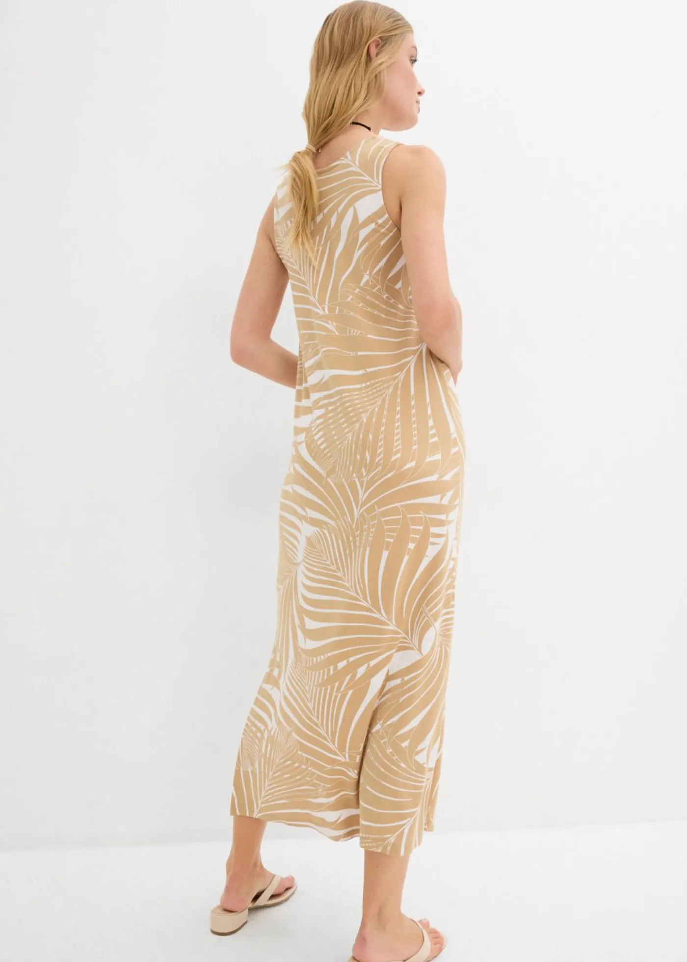 bonprix bonprix Vestido de punto de mezcla de viscosa fluida blanco lana-beige nuevo Discount