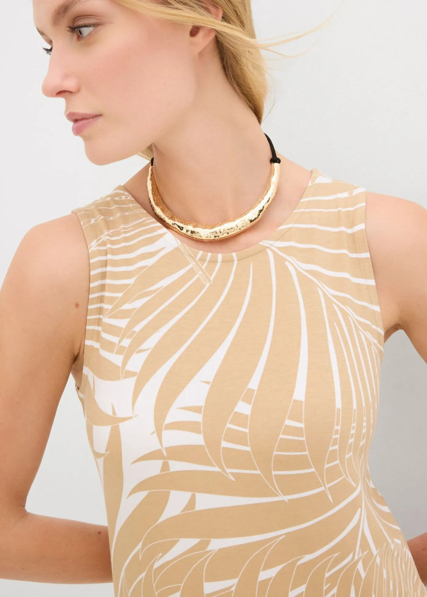bonprix bonprix Vestido de punto de mezcla de viscosa fluida blanco lana-beige nuevo Discount