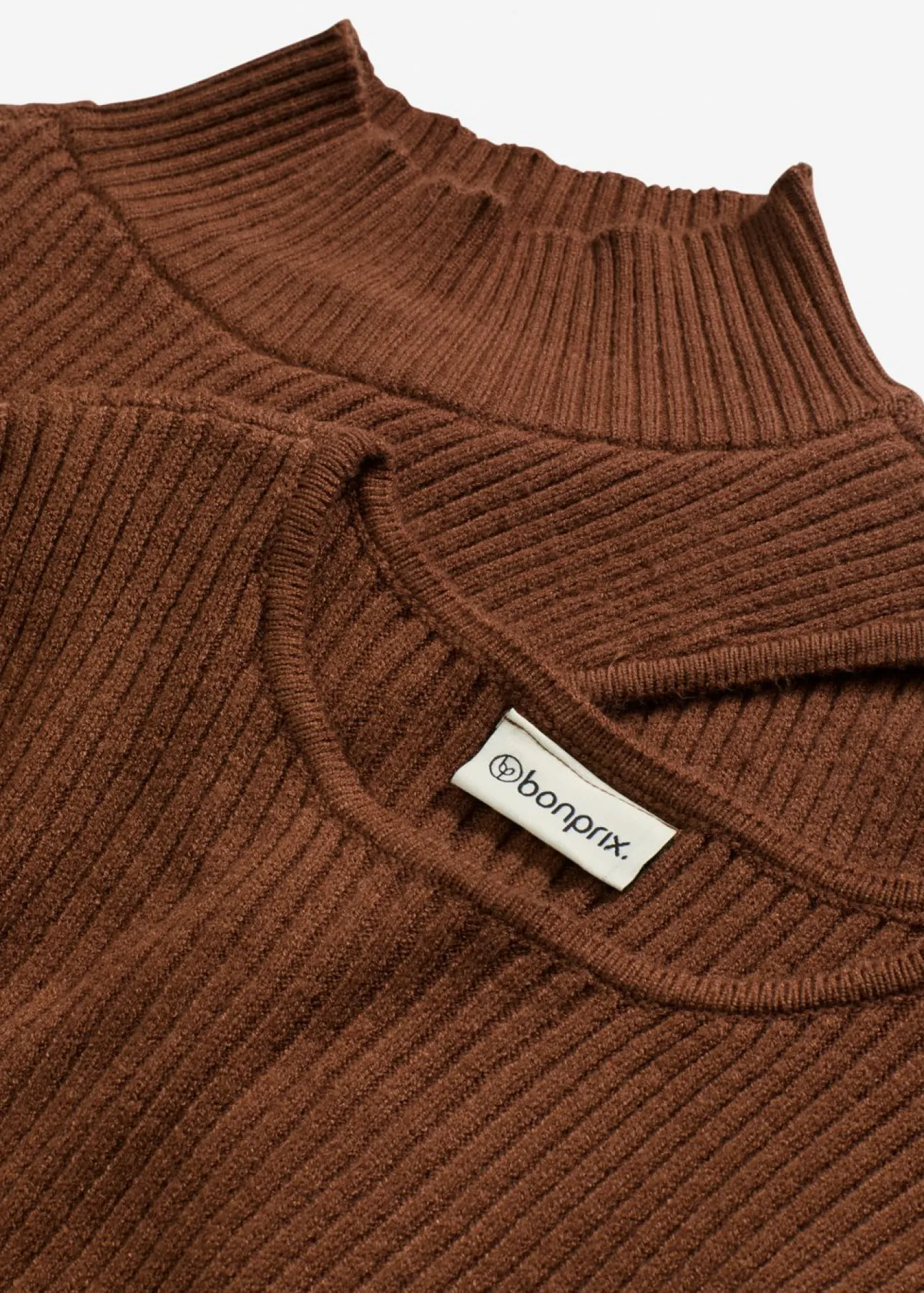 bonprix bonprix Vestido de punto de mezcla de viscosa suave Marrón pimiento Sale