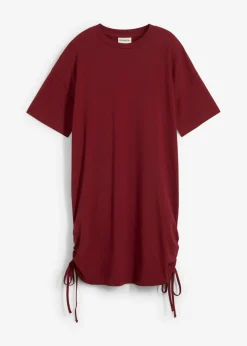 bonprix bonprix Vestido de punto de mezcla de algodón elástico Rojo rubí