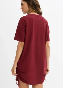 bonprix bonprix Vestido de punto de mezcla de algodón elástico Rojo rubí