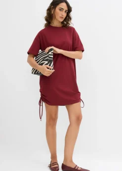 bonprix bonprix Vestido de punto de mezcla de algodón elástico Rojo rubí