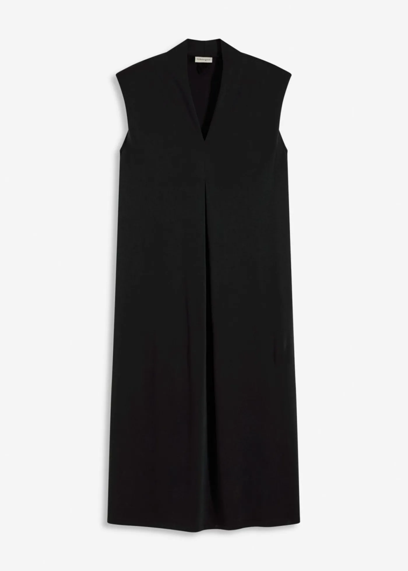 bonprix bonprix Vestido de punto de piqué de viscosa con hombreras Negro Best